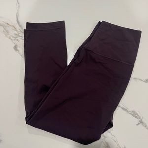 Cropped dark purple lululemon leggings